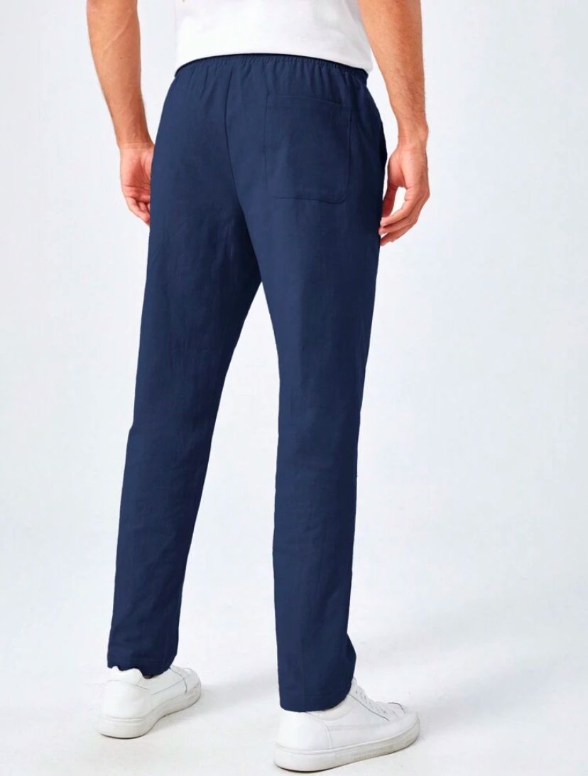 Knit Navy Trousers 2
